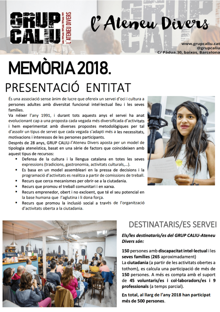 Miniatura memòria activitats 2018